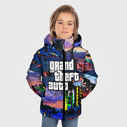 Куртка зимняя для мальчика GTA, цвет: 3D-светло-серый — фото 2