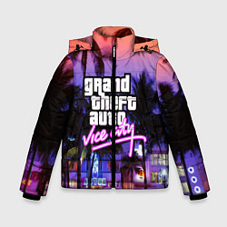 Куртка зимняя для мальчика Grand Theft Auto Vice City, цвет: 3D-черный