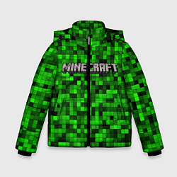 Куртка зимняя для мальчика MINECRAFT CREEPER КАПЮШОН, цвет: 3D-светло-серый