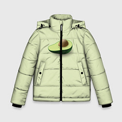 Куртка зимняя для мальчика Авокадо, цвет: 3D-черный