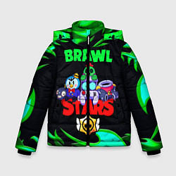 Куртка зимняя для мальчика BRAWL STARS Пламя, цвет: 3D-черный