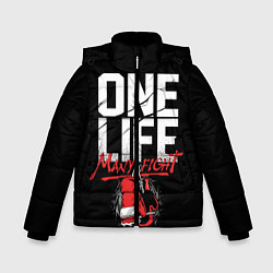 Куртка зимняя для мальчика One Life Many Fight, цвет: 3D-черный