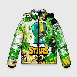 Куртка зимняя для мальчика Brawl Stars Leon, цвет: 3D-черный