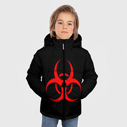 Куртка зимняя для мальчика Plague inc, цвет: 3D-черный — фото 2