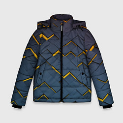 Куртка зимняя для мальчика Кубическая бессмыслица, цвет: 3D-черный