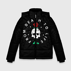 Куртка зимняя для мальчика From death to life, цвет: 3D-черный