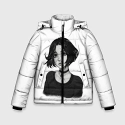 Куртка зимняя для мальчика Девушка Думер, цвет: 3D-светло-серый