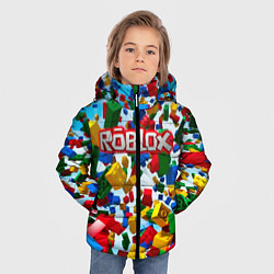 Куртка зимняя для мальчика Roblox Cubes, цвет: 3D-светло-серый — фото 2