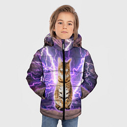 Куртка зимняя для мальчика Котушка Теслы, цвет: 3D-черный — фото 2