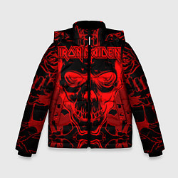 Куртка зимняя для мальчика Iron Maiden, цвет: 3D-красный