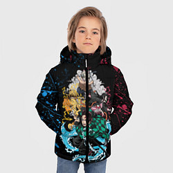 Куртка зимняя для мальчика KIMETSU NO YAIBA, цвет: 3D-черный — фото 2