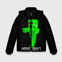 Куртка зимняя для мальчика MINECRAFT CREEPER, цвет: 3D-черный