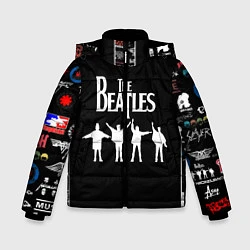 Куртка зимняя для мальчика Beatles, цвет: 3D-черный