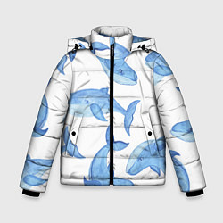 Зимняя куртка для мальчика Косяк китов