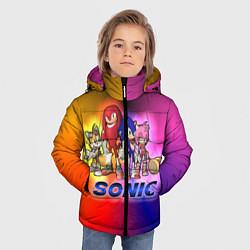 Куртка зимняя для мальчика Команда Соника, цвет: 3D-черный — фото 2