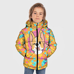 Куртка зимняя для мальчика Милый корги, цвет: 3D-черный — фото 2