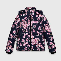 Куртка зимняя для мальчика Сакура, цвет: 3D-черный