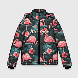 Куртка зимняя для мальчика Flamingo, цвет: 3D-черный