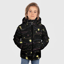 Куртка зимняя для мальчика Звезды, цвет: 3D-черный — фото 2