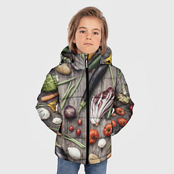 Куртка зимняя для мальчика Еда, цвет: 3D-черный — фото 2