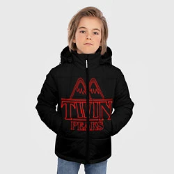 Куртка зимняя для мальчика Twin Peaks, цвет: 3D-черный — фото 2