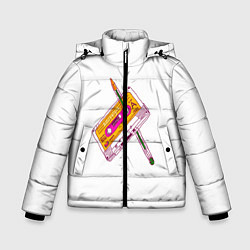 Куртка зимняя для мальчика 90s, цвет: 3D-красный