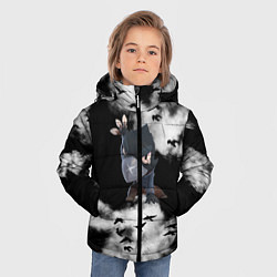 Куртка зимняя для мальчика Ворон, цвет: 3D-черный — фото 2
