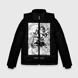 Куртка зимняя для мальчика Клинок, рассекающий демонов, цвет: 3D-черный