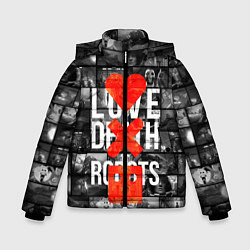 Куртка зимняя для мальчика LOVE DEATH ROBOTS LDR, цвет: 3D-черный