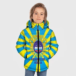 Куртка зимняя для мальчика Космические войска, цвет: 3D-черный — фото 2
