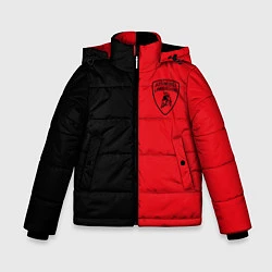 Куртка зимняя для мальчика Lamborghini, цвет: 3D-черный