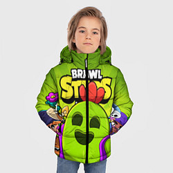 Куртка зимняя для мальчика BRAWL STARS SPIKE, цвет: 3D-черный — фото 2