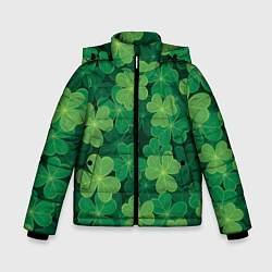 Куртка зимняя для мальчика Ирландский клевер, цвет: 3D-красный