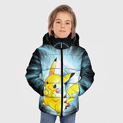 Куртка зимняя для мальчика PikaPika, цвет: 3D-черный — фото 2