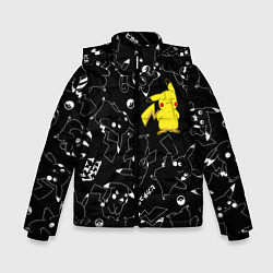 Куртка зимняя для мальчика ПИКАЧУ, цвет: 3D-черный