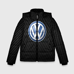 Куртка зимняя для мальчика Volkswagen Logo, цвет: 3D-красный