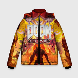 Куртка зимняя для мальчика DOOM Eternal, цвет: 3D-черный