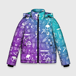 Куртка зимняя для мальчика Minecraft pattern, цвет: 3D-черный