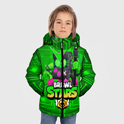 Куртка зимняя для мальчика Brawl Stars Virus 8-Bit, цвет: 3D-красный — фото 2