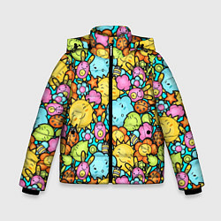 Куртка зимняя для мальчика Облачко Солнышко, цвет: 3D-черный