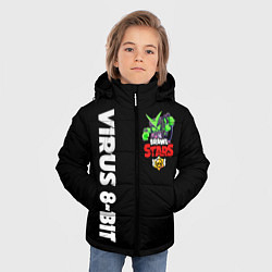 Куртка зимняя для мальчика BRAWL STARS VIRUS 8 BIT, цвет: 3D-красный — фото 2