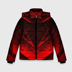Куртка зимняя для мальчика GEOMETRY STRIPES, цвет: 3D-красный