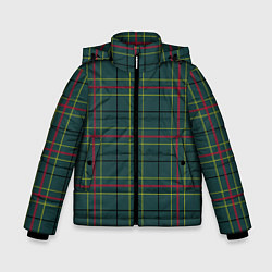 Куртка зимняя для мальчика Шотландка, цвет: 3D-светло-серый