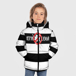 Куртка зимняя для мальчика Неприкосаемый, цвет: 3D-черный — фото 2