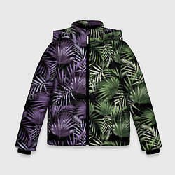 Куртка зимняя для мальчика Пальмы, цвет: 3D-черный