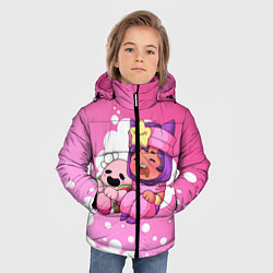 Куртка зимняя для мальчика Бравл Старс Сэнди, цвет: 3D-светло-серый — фото 2