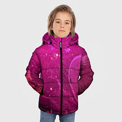 Куртка зимняя для мальчика РОЗОВЫЙ КОСМОС, цвет: 3D-красный — фото 2