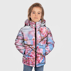 Куртка зимняя для мальчика Ветки Сакуры, цвет: 3D-красный — фото 2