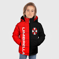 Куртка зимняя для мальчика Umbrella Corporation, цвет: 3D-светло-серый — фото 2