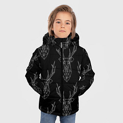 Куртка зимняя для мальчика Геометрический олень, цвет: 3D-черный — фото 2